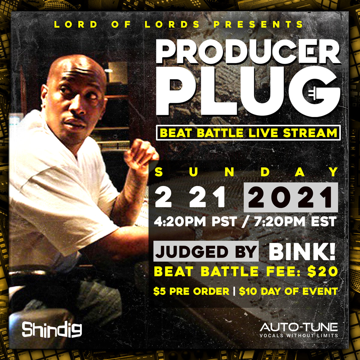 PRODUCER PLUG BEAT BATTLE "BINK!" SUNDAY FEBRUARY 21ST, 2021