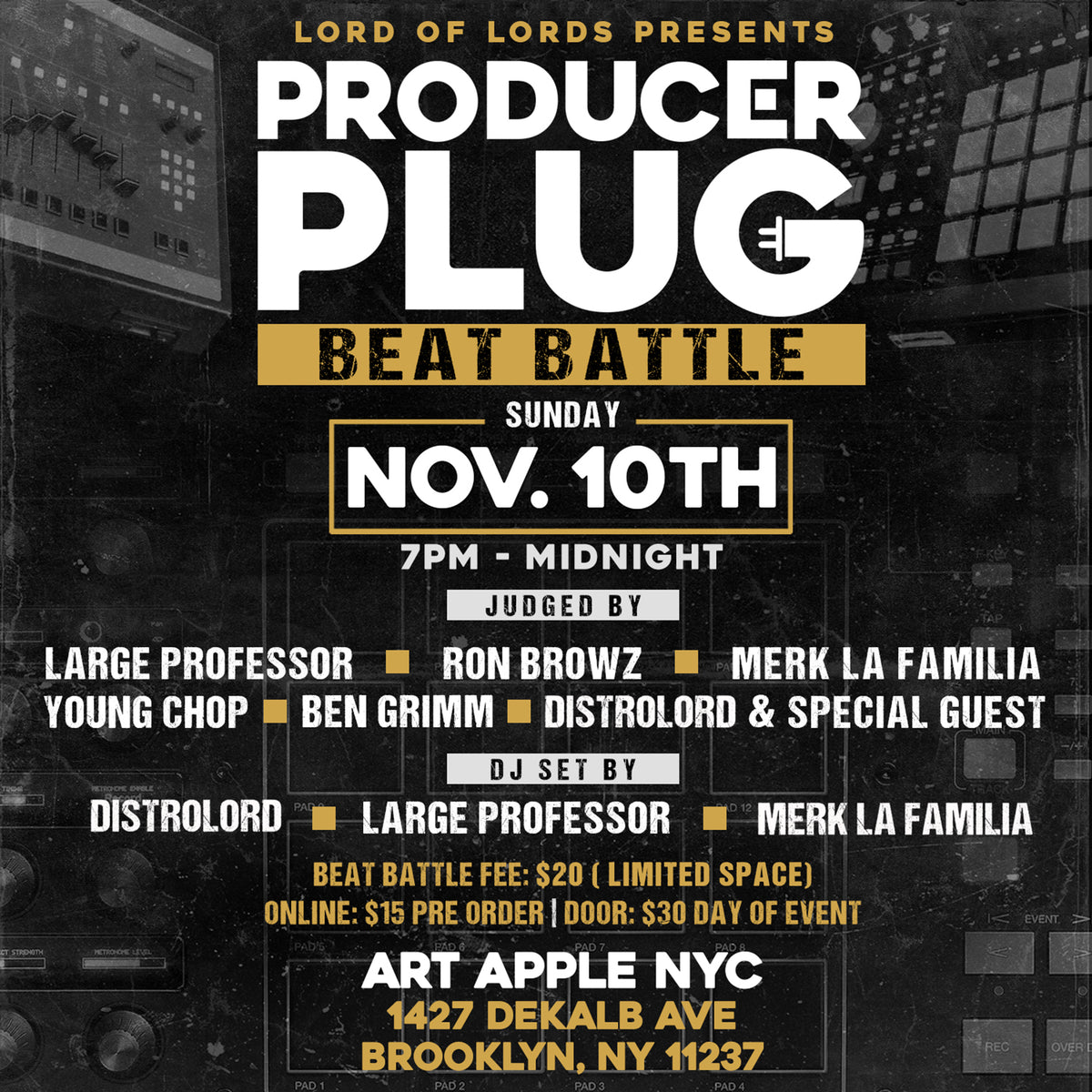 PRODUCER PLUG ( BEAT BATTLE) SUNDAY NOV 10TH, 2019