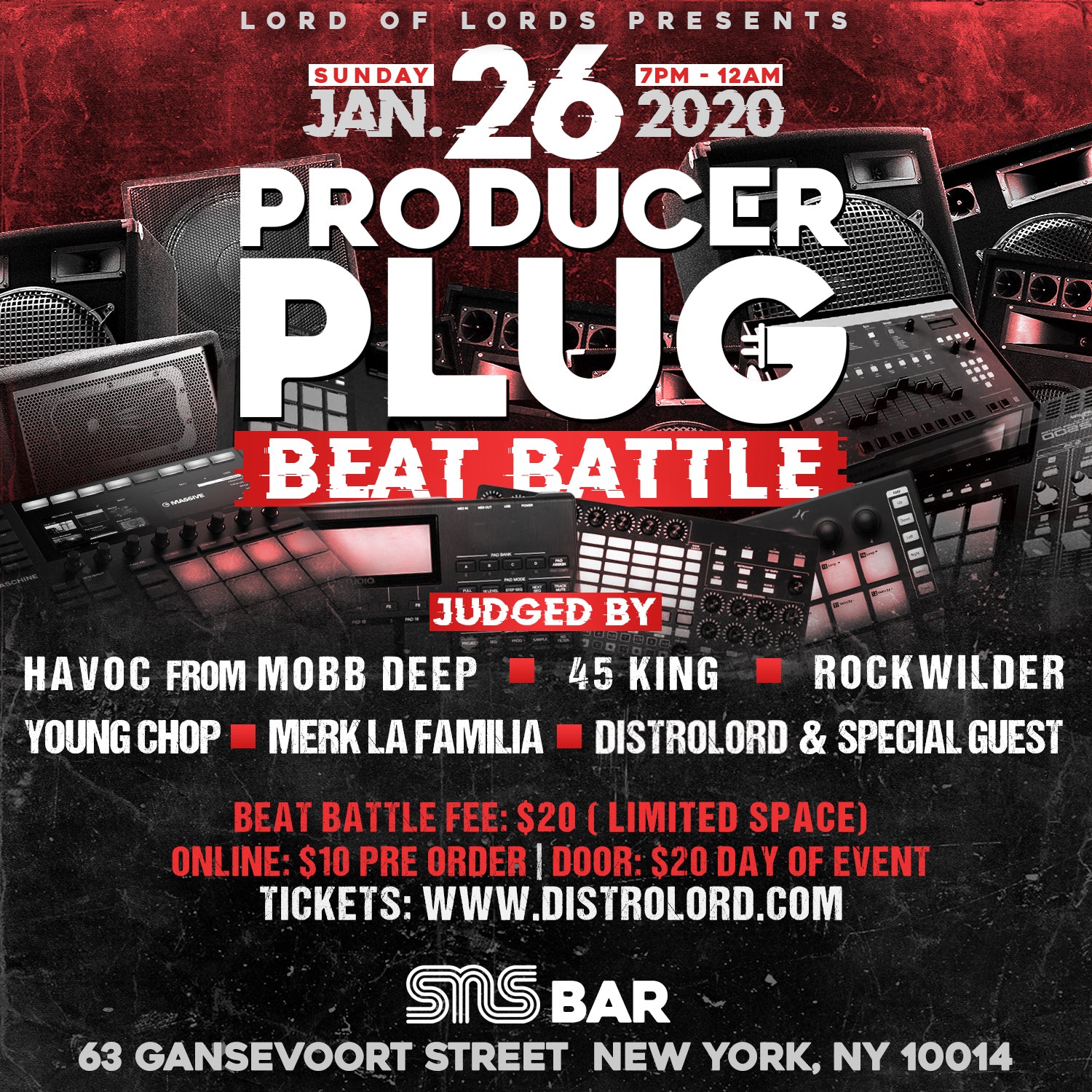 PRODUCER PLUG BEAT BATTLE JAN 2020 w HAVOC (MOBB DEEP), ROCK WILDER, 45 KING, DISTROLORD N MERK LA FAMILIA