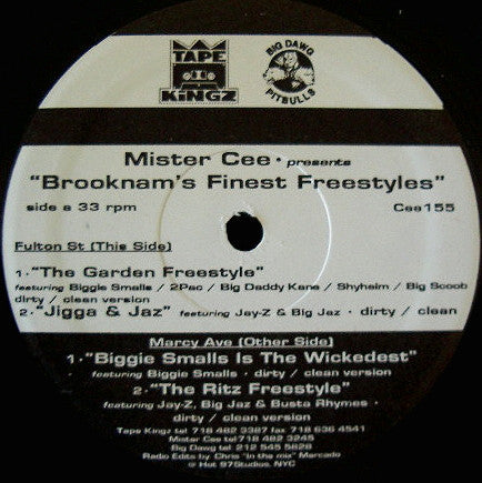 Mister Cee Presents "Brooknam's Finest Freestyles" - Various Artists | Vinyl Record