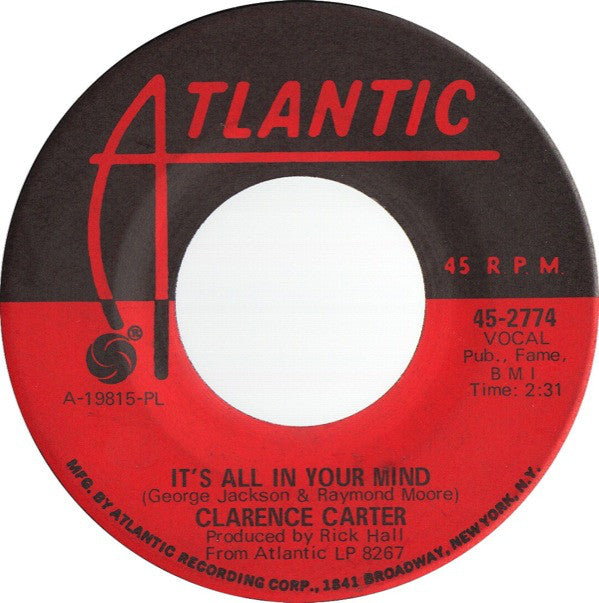 It's All In Your Mind / Till I Can't Take It Anymore - Clarence Carter | Vinyl Record