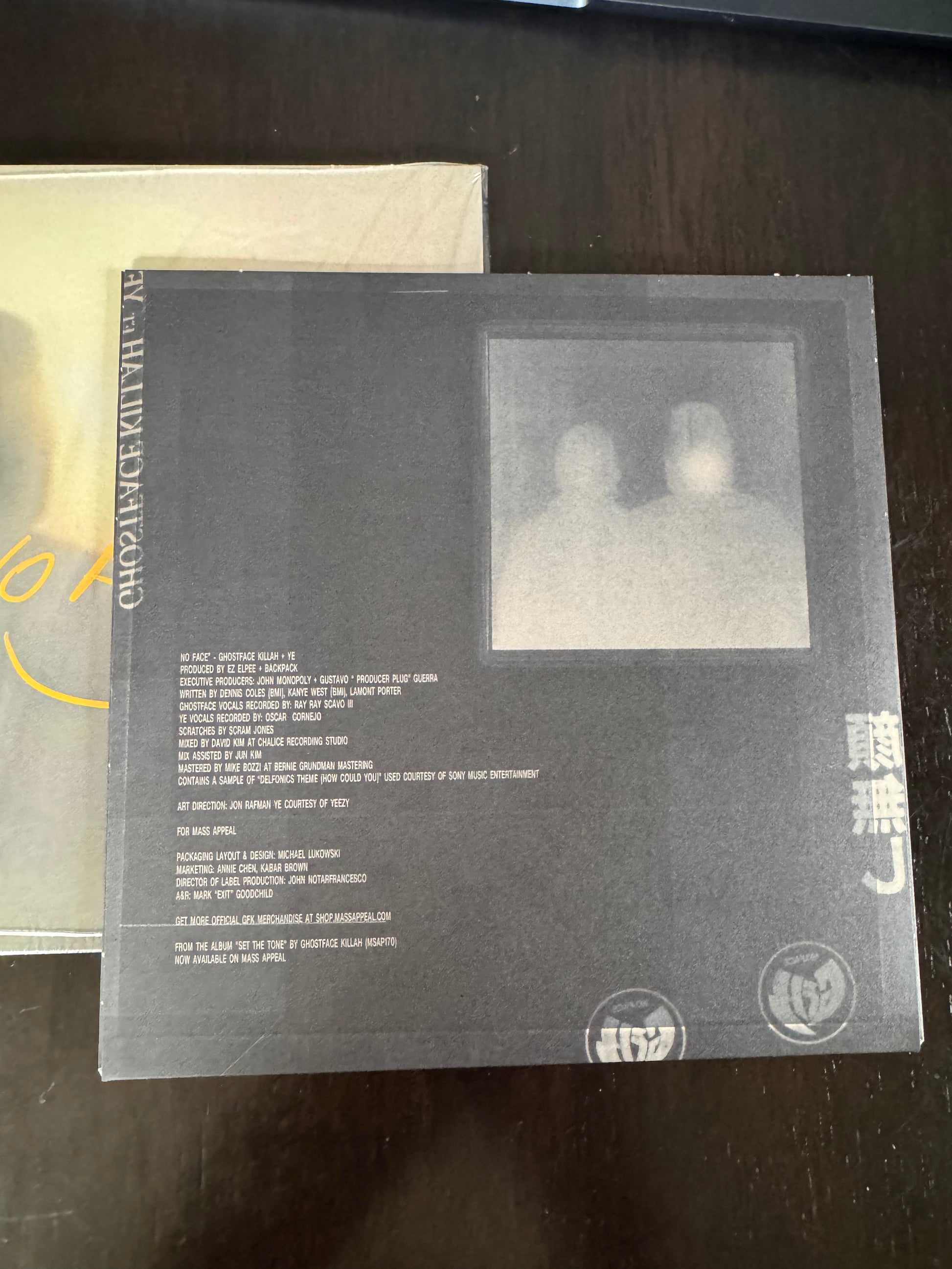 GHOSTFACE KILLAH + Ye No Face OBI 45 ( Yellow Color) | LP