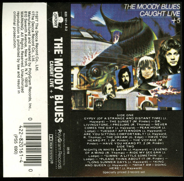 Caught Live + 5 - The Moody Blues | Cassette