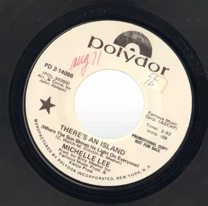 There's An Island (Where The Sun Shines Its Light On Everyone) / Street Corner Band - MICHELE LEE | Vinyl Record (45)