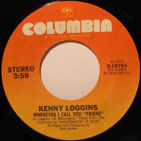 Whenever I Call You "Friend" - Kenny Loggins | Vinyl Record