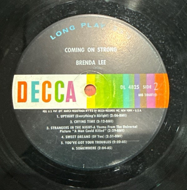 Coming On Strong - Brenda Lee | Vinyl Record