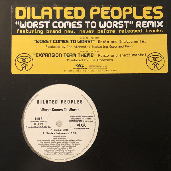 Worst Comes To Worst (Remix) / Expansion Team Theme (Remix) - Dilated Peoples | Vinyl Record