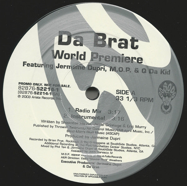 World Premiere - Da Brat; Jermaine Dupri; M.O.P.; Q Da Kid | Vinyl Record