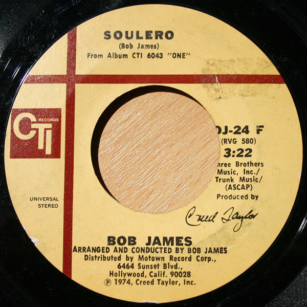 Soulero / Feel Like Making Love - Bob James | Vinyl Record