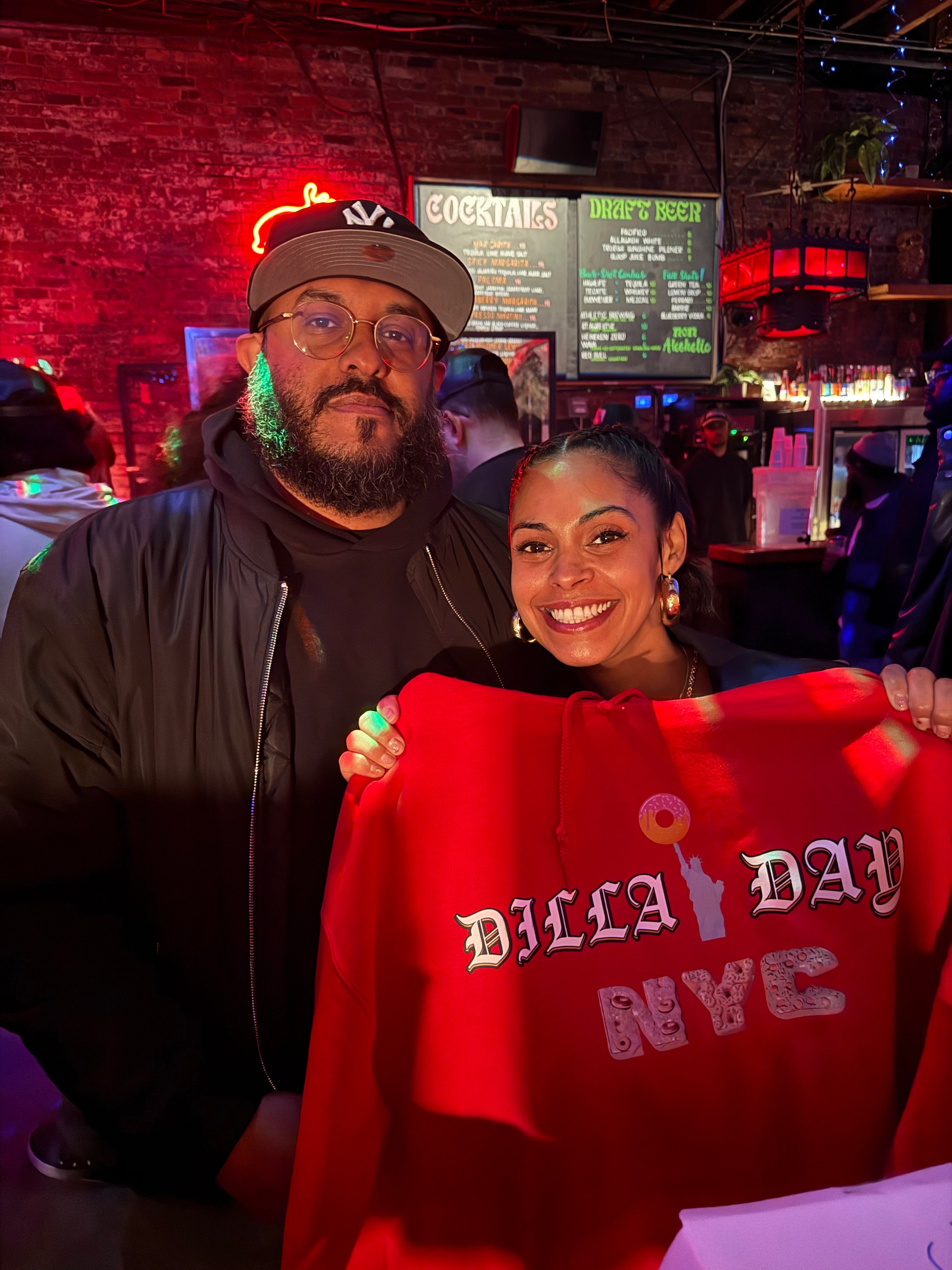DILLA DAY NYC RED HOODIE