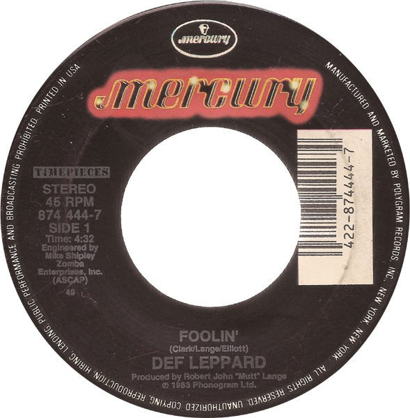 Foolin' / Bringin' On The Heartbreak - Def Leppard | Vinyl Record