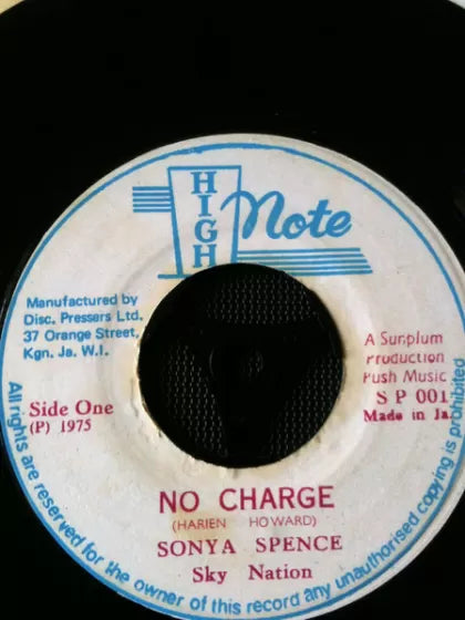 No Charge / Dub Writing - Sonya Spence; Sky Nation | Vinyl Record (45)