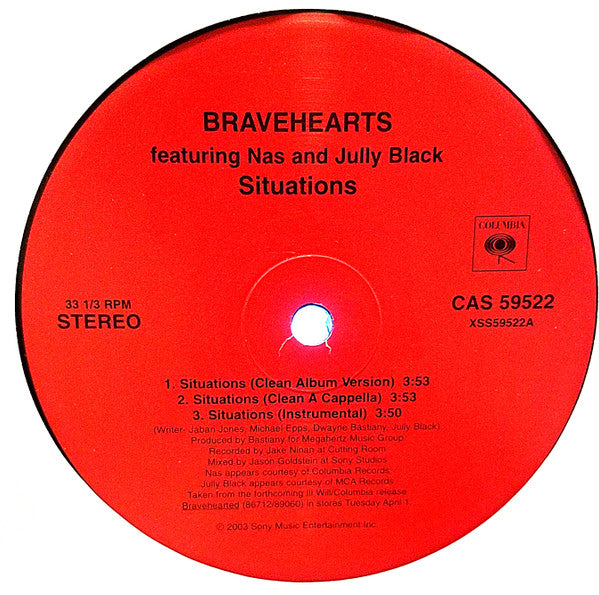 Situations - Bravehearts; Nas; Jully Black | Vinyl Record
