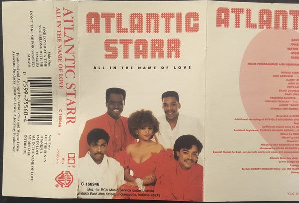All In The Name Of Love - Atlantic Starr | Cassette