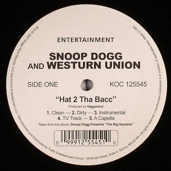 Hat 2 Tha Bacc / Get It Started - Snoop Dogg; Western Union; Snoop Dogg; Azure | Vinyl Record