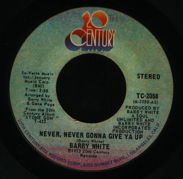 Never, Never Gonna Give Ya Up - Barry White | LP