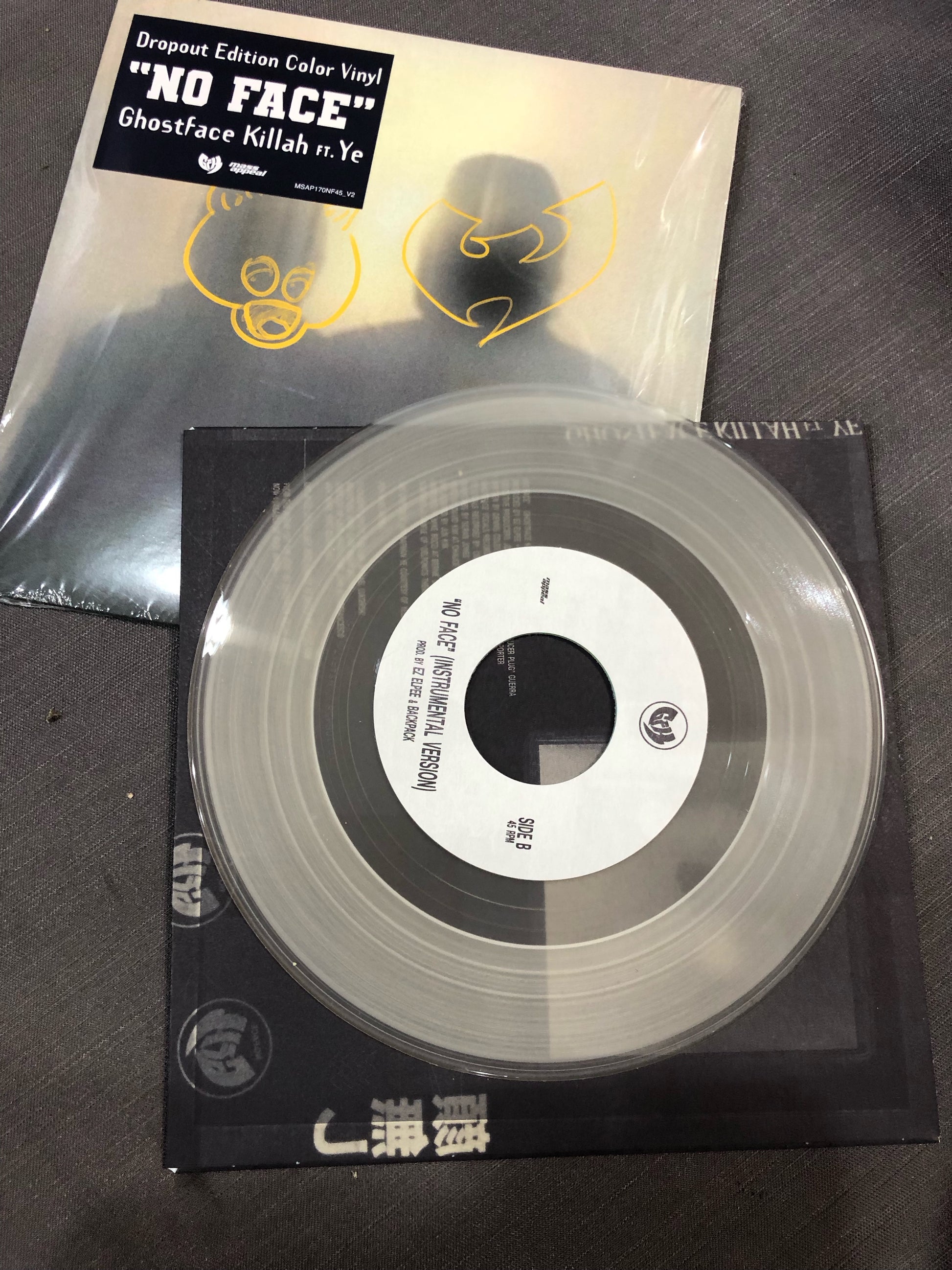 GHOSTFACE KILLAH + Ye No Face DropOut 45 ( Milk Color) | LP