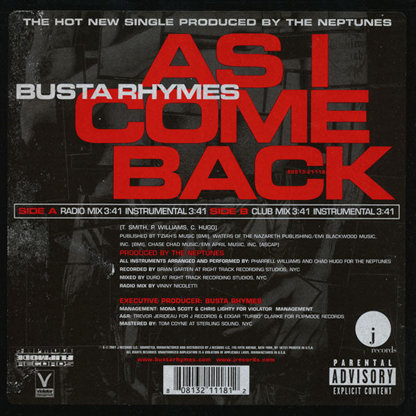 As I Come Back - Busta Rhymes | LP