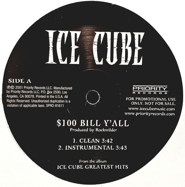$100 Bill Y'all - Ice Cube | Vinyl Record