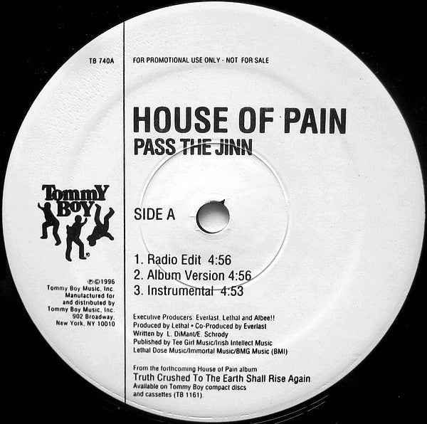 Pass The Jinn / Heart Full Of Sorrow - House Of Pain | LP