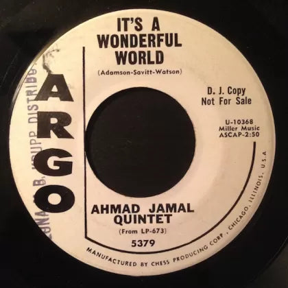 It's A Wonderful World / Valentina - The Ahmad Jamal Quintet | Vinyl Record