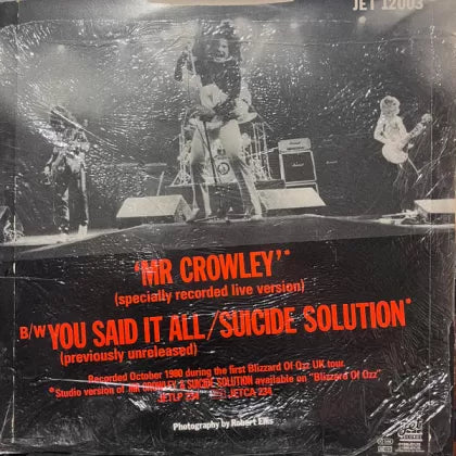 Mr Crowley - Ozzy Osbourne; Blizzard Of Ozz | LP