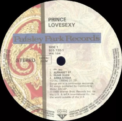 Lovesexy - Prince | Vinyl Record