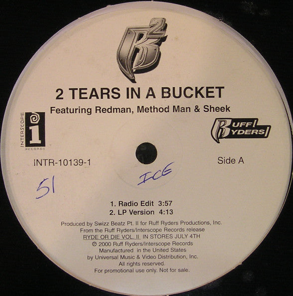 2 Tears In A Bucket - Ruff Ryders; Redman; Method Man; Sheek Louch | LP