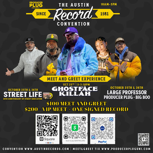 STREET LIFE, GHOSTFACE KILLAH, LARGE PRO, AUSTIN RECORDS CONVENTION Oct 25th & 26th, 2025