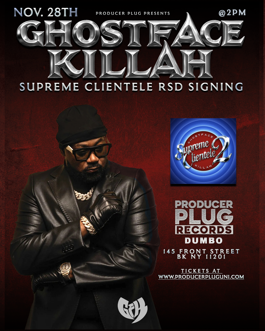 PLUG MINI DUMBO RSD W GHOSTFACE KILLAH NOV 28th, 2025