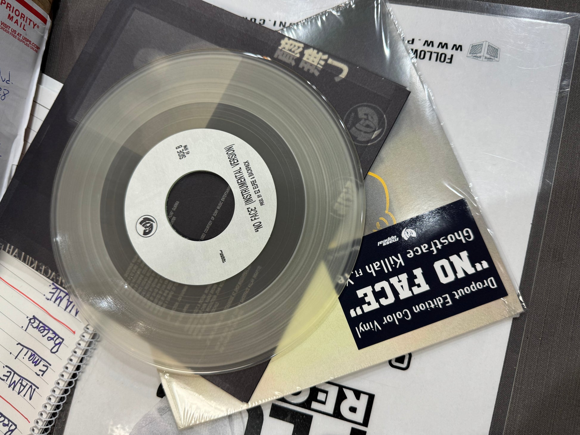 GHOSTFACE KILLAH + Ye No Face DropOut 45 ( Milk Color) | LP