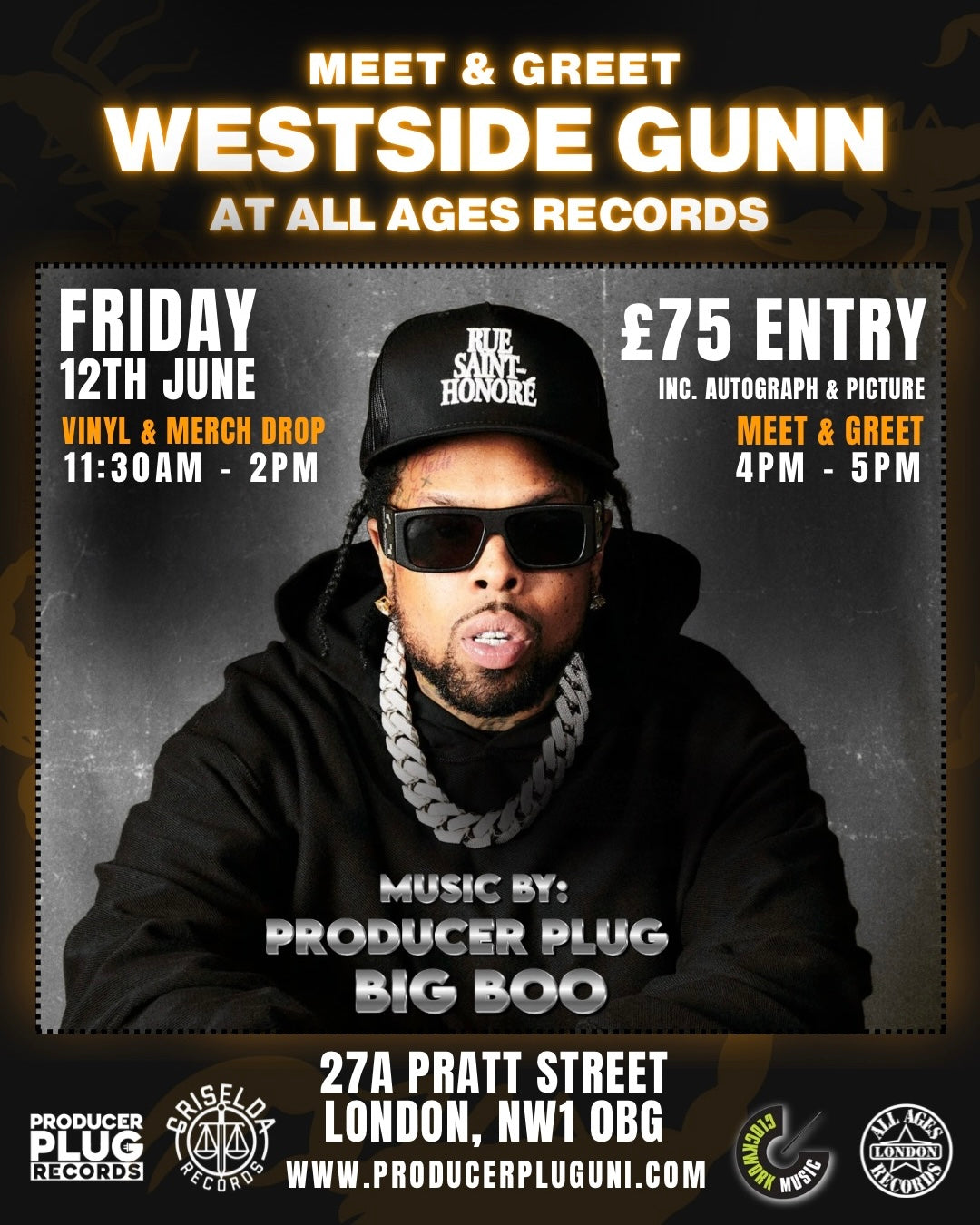 WESTSIDE GUNN PRODUCER PLUG MEET N GREET AT ALL AGES RECORDS JUNE 12th