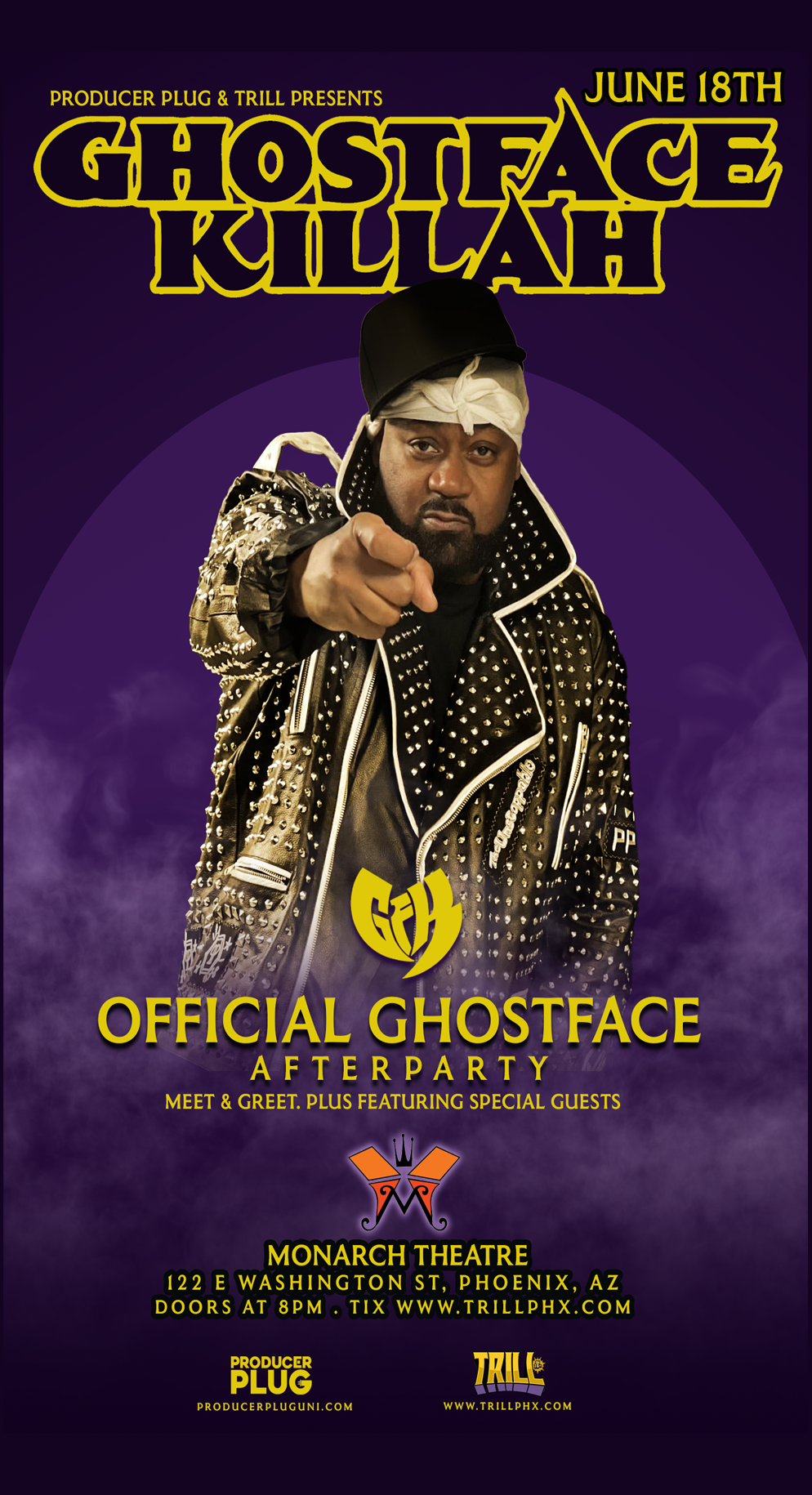 GHOSTFACE KILLAH AFTER PARTY AZ JUNE 18th, 2025
