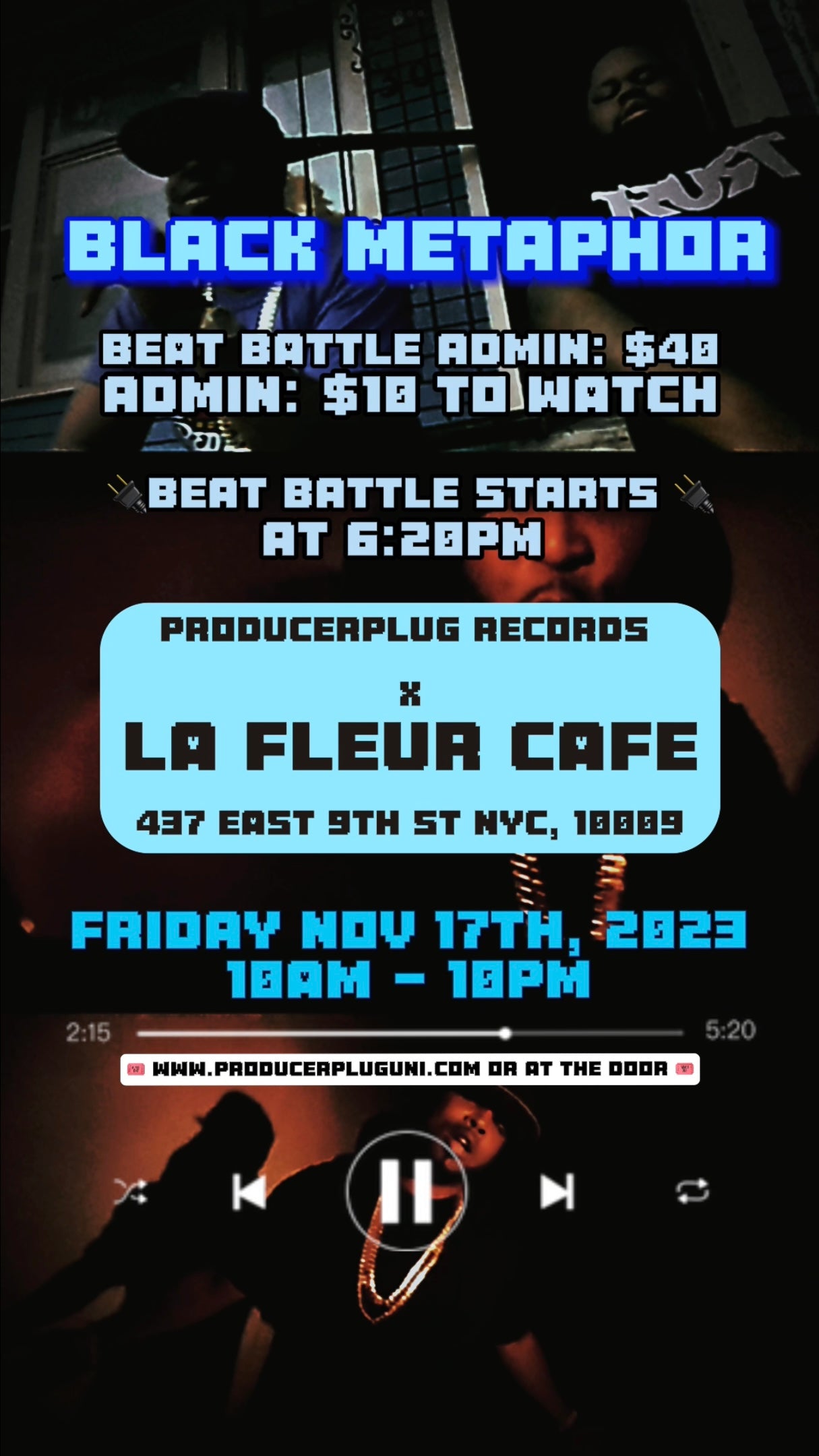 PRODUCERPLUG 5 YEAR ANNIVERSARY w BLACK METAPHOR SHA MONEY XL STREET LIFE