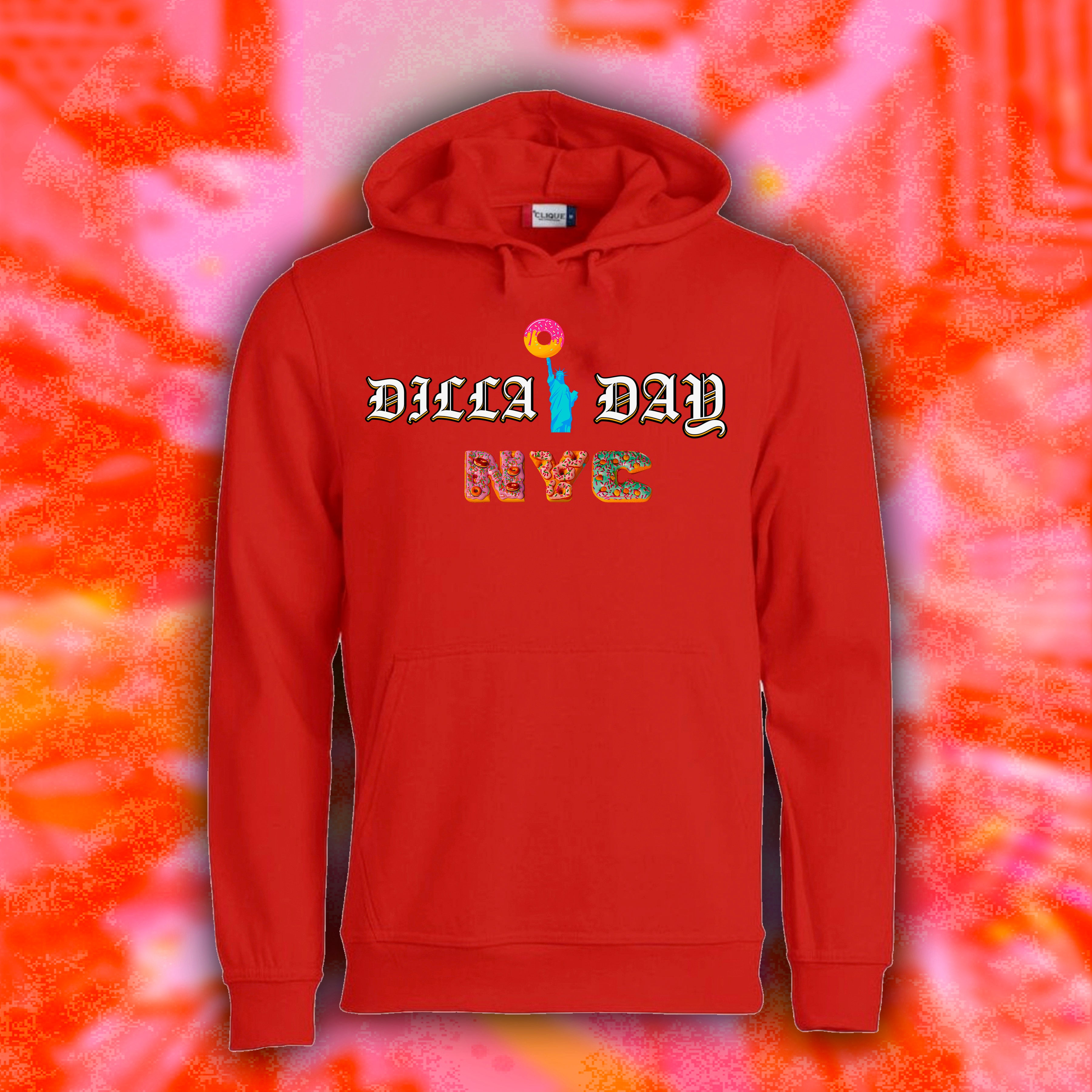 DILLA DAY NYC RED HOODIE