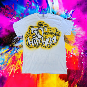 50 YEARS OF HIPHOP “NY IS THE MASCOT (WHITE T SHIRT) AIRBRUSH
