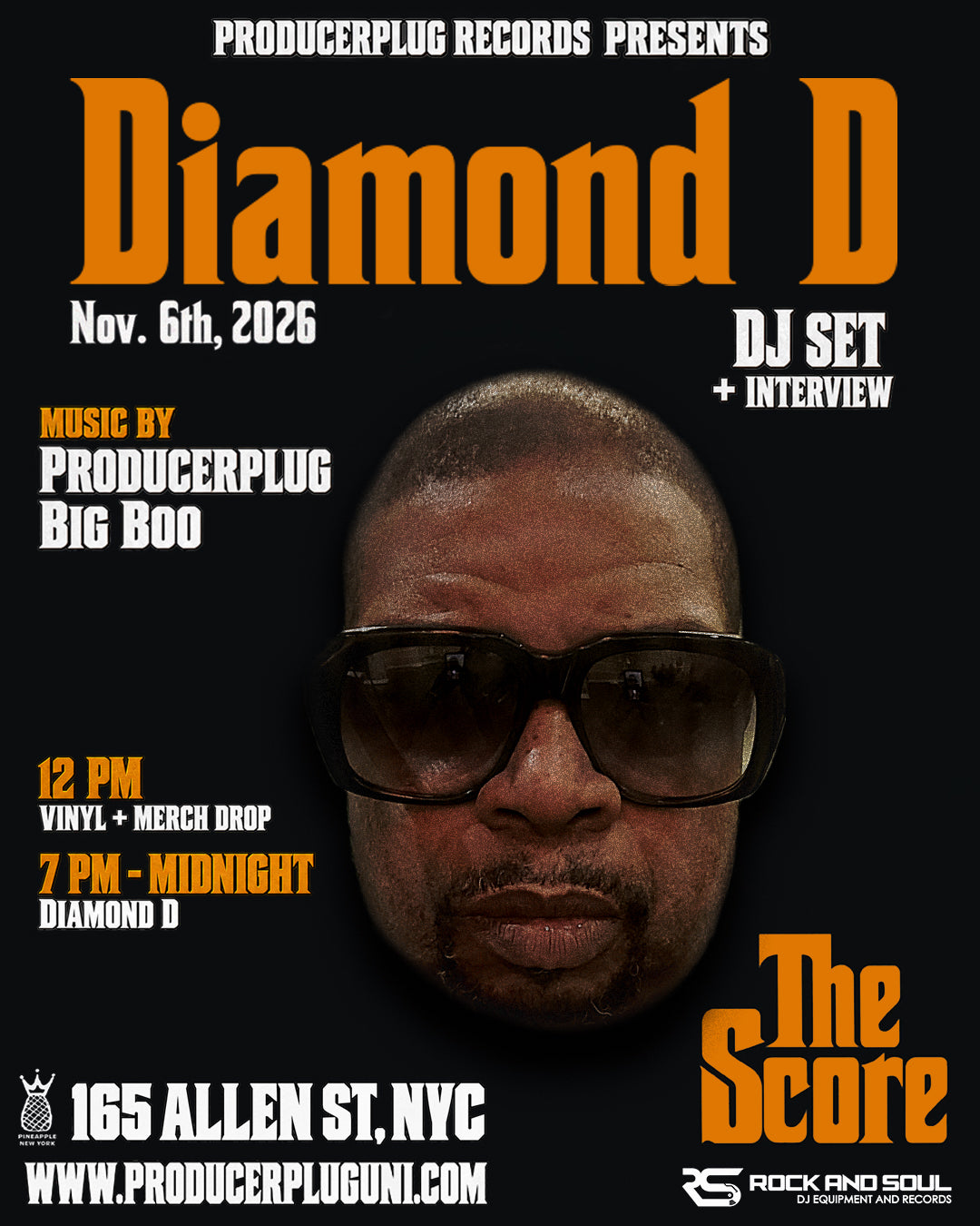 Diamond D The Score Nov 6th Dj Set + Meet n Greet