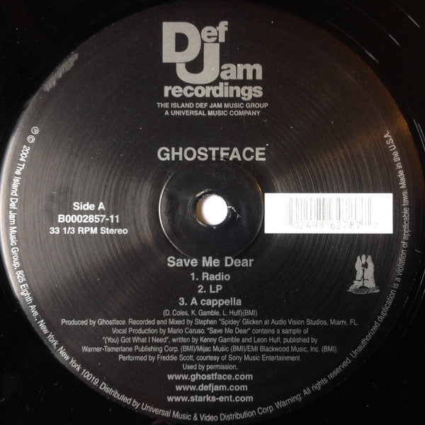 Save Me Dear / Tooken Back | Ghostface Killah
