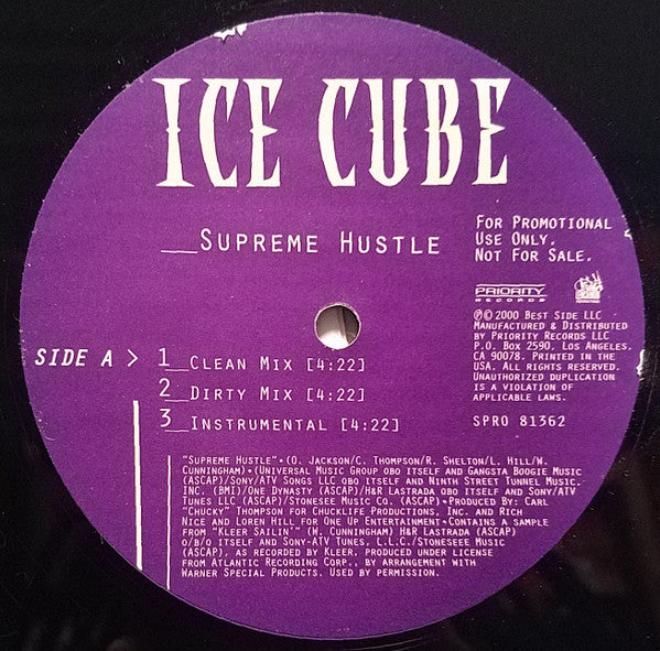 Supreme Hustle / Waitin' Ta Hate | Ice Cube
