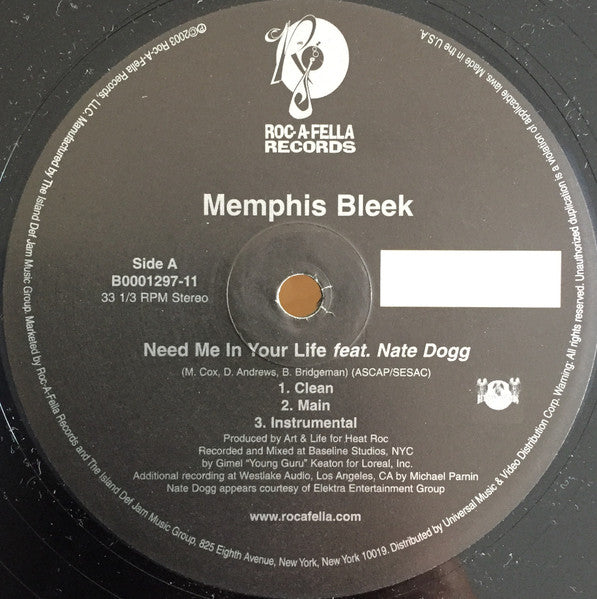 Need Me In Your Life / We Ballin' | Memphis Bleek