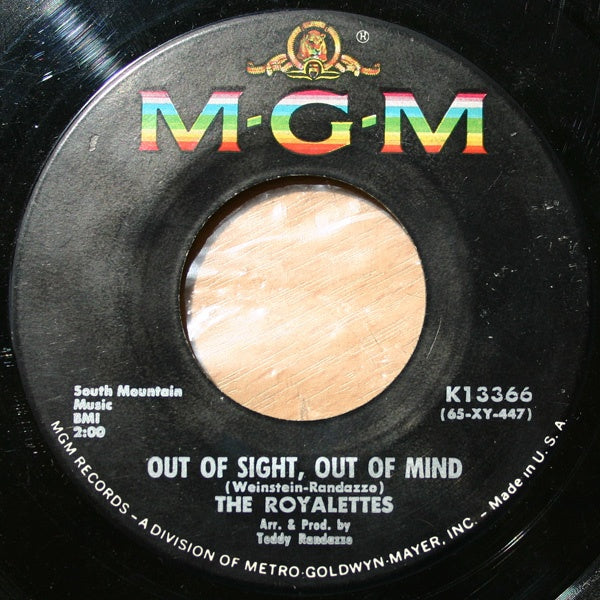 It's Gonna Take A Miracle / Out Of Sight, Out Of Mind - The Royalettes | LP