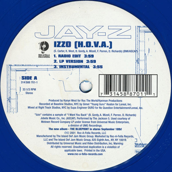 Izzo (H.O.V.A) / You Don't Know - Jay-Z | Vinyl Record