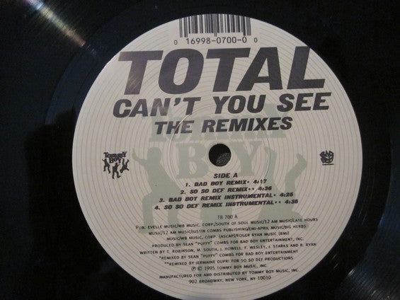 Can't You See (The Remixes) - Total | LP