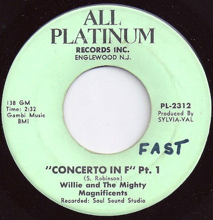 Concerto In F - Willie & The Mighty Magnificents | LP