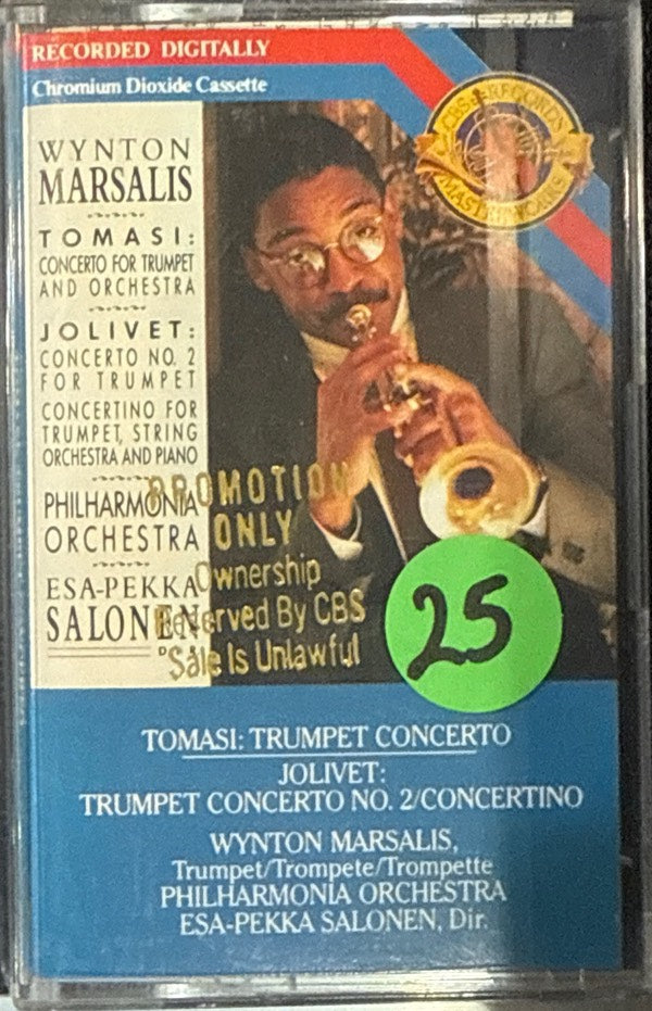 Tomasi: Concerto For Trumpet And Orchestra / Jolivet: Concerto No. 2 For Trumpet - Concertino For Trumpet, String Orchestra And Piano - Wynton Marsalis; Henri Tomasi; André Jolivet; Philharmonia Orchestra; Esa-Pekka Salonen | Cassette