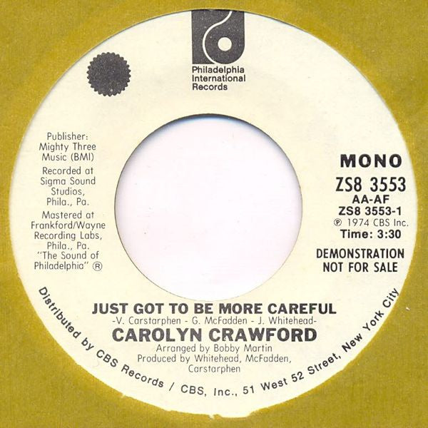 Just Got To Be More Careful - Caroline Crawford | Vinyl Record