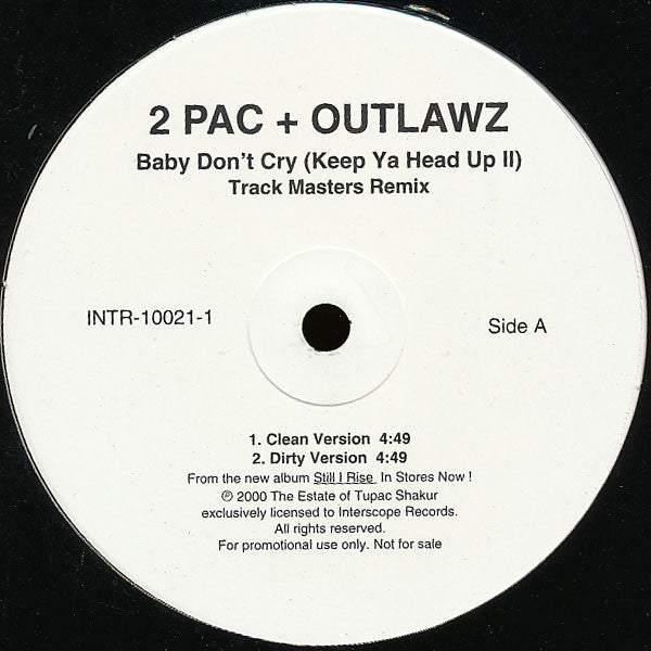 Baby Don't Cry (Keep Ya Head Up II) (Track Masters Remix) - 2Pac; The Outlawz | Vinyl Record