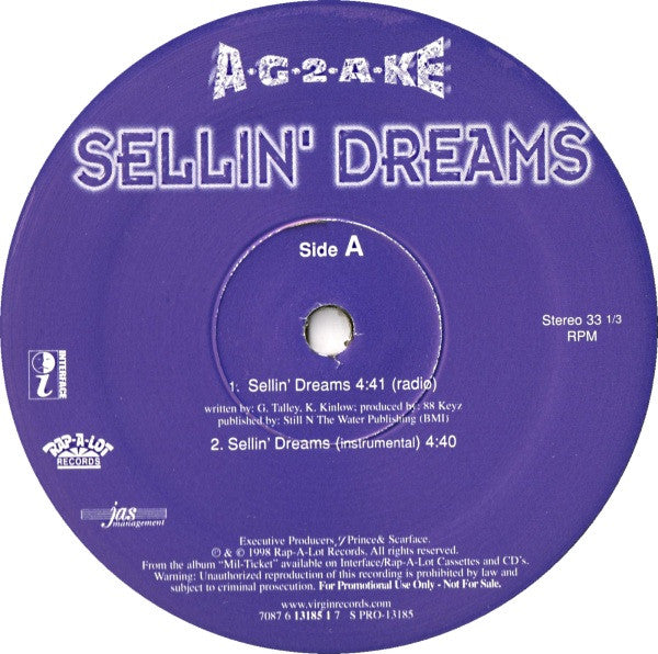 Sellin' Dreams - A-G-2-A-Ke | Vinyl Record