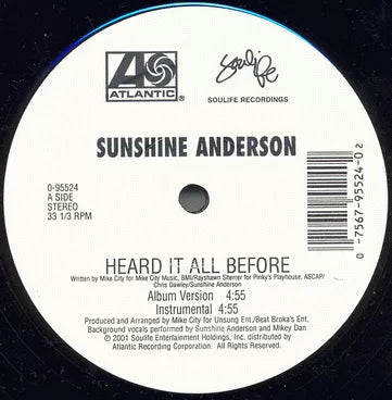 Heard It All Before - Sunshine Anderson | Vinyl Record