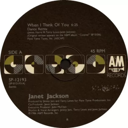 When I Think Of You (Dance Remix) - Janet Jackson | Vinyl Record